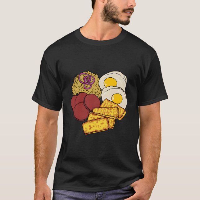 Camiseta Comida favorita da República Dominicana Gãº Salami (Frente)