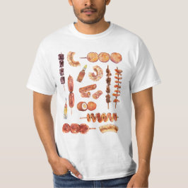 Camiseta Comida filipina da rua na aguarela Pinoy