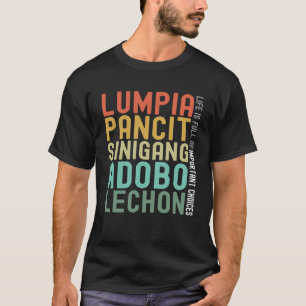 Camiseta Comida Filipina Lumpia Pancit Sinigang Ad