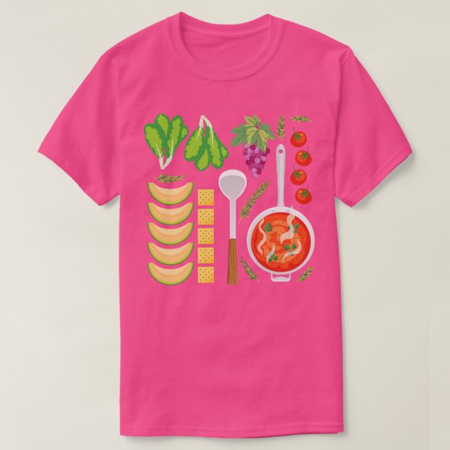 Camiseta Comida Flat Lay 1 (Frente do Design)