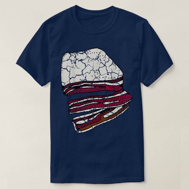 Camiseta Comida Foodie Bacon Pork Distinto (Frente do Design)
