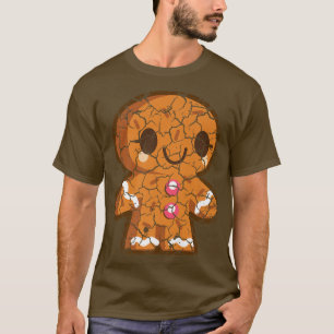 Camiseta Comida Foodie Gingerbird Homem Afetado