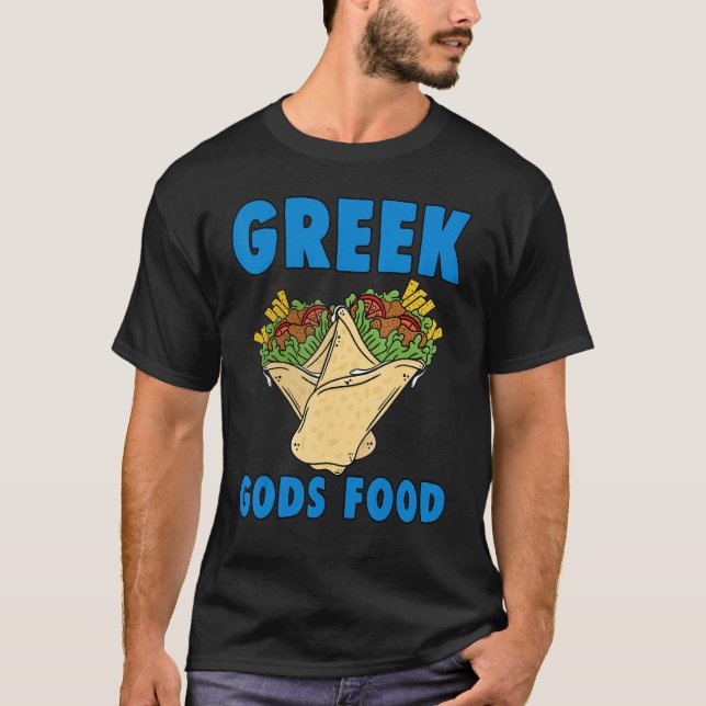 Camiseta Comida Gods Grego Gyros Grego Grécia Engraçada Gir (Frente)
