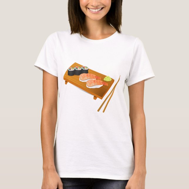 Camiseta Comida japonesa bonitinha (Frente)