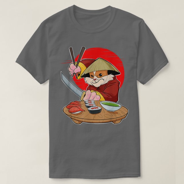 Camiseta Comida Japonesa I Maki Lover I Samurai Sushi Guiné (Frente do Design)