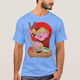 Camiseta Comida Japonesa I Maki Lover I Samurai Sushi Pig P