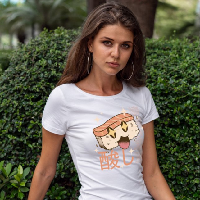 Camiseta Comida Japonesa Kawaii Sushi (Criador carregado)