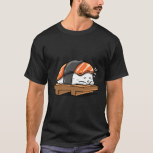 Camiseta Comida Japonesa legal Kawaii Dormindo Sushi