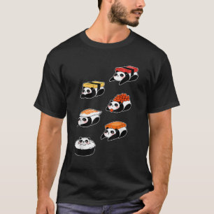 Camiseta Comida Japonesa Panda Bear Sushi Sashimi
