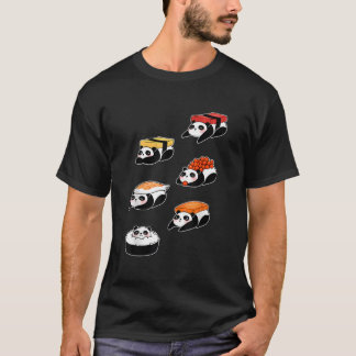 Camiseta Comida Japonesa Sushi Sashimi Urso Panda