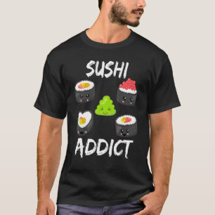 Camiseta Comida japonesa Sushi Sushi enrolado Sashimi Molho