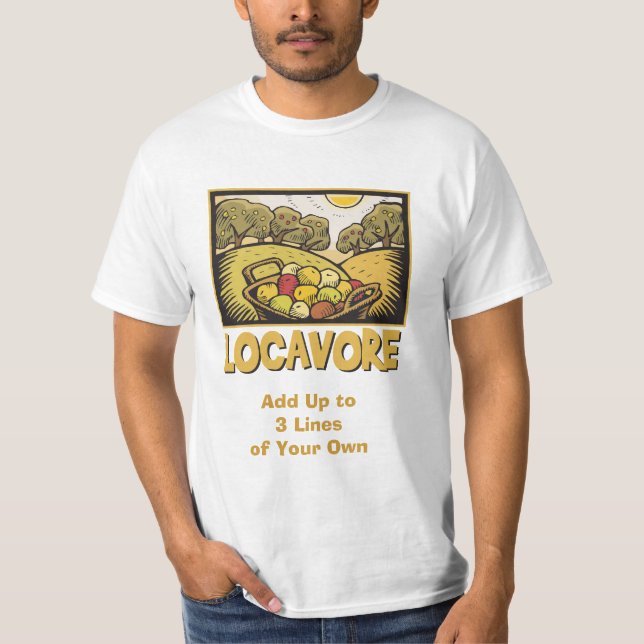 Camiseta Comida lenta de Locavore (Frente)