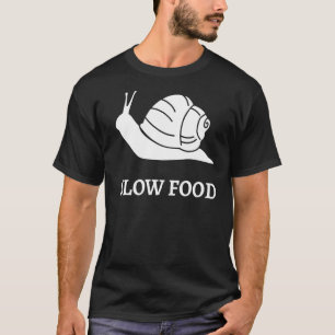 Camiseta Comida Lenta do Caracol Romano Gourmet Dizendo Coo
