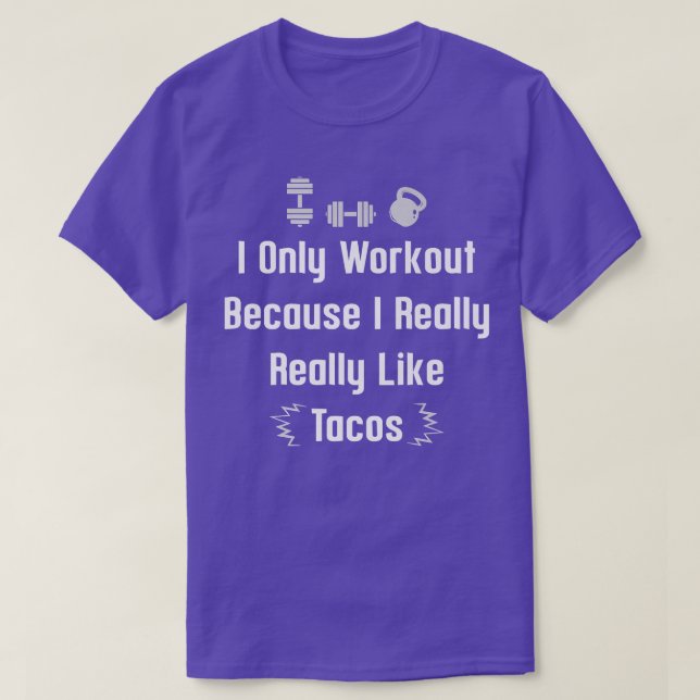 Camiseta Comida Média E Gym Piada Do Taco Para Homens Wi (Frente do Design)
