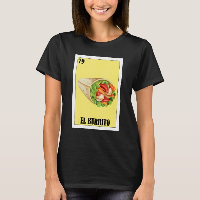 Camiseta Comida mexicana El Burrito 1 (Frente)