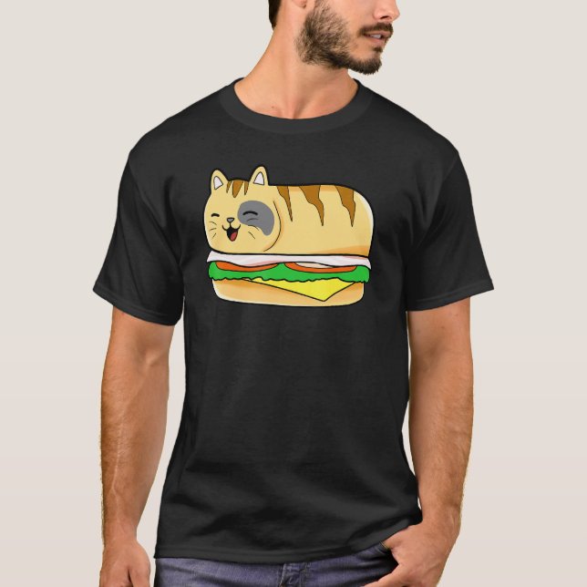 Camiseta Comida Mexicana Purrito Gato Burrito (Frente)