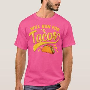 Camiseta Comida Mexicana Taco de Corrida Engraçado Corredor