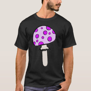 Camiseta Comida Mínima De Cogumelo Púrpura De Pastel Na Fo