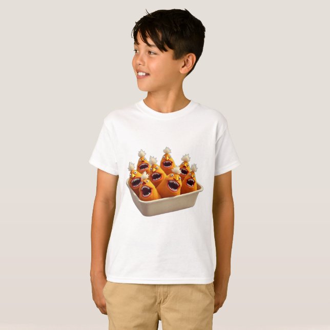 Camiseta Comida Monstros MAU CHICKEN NUGGGETS (Frente Completa)