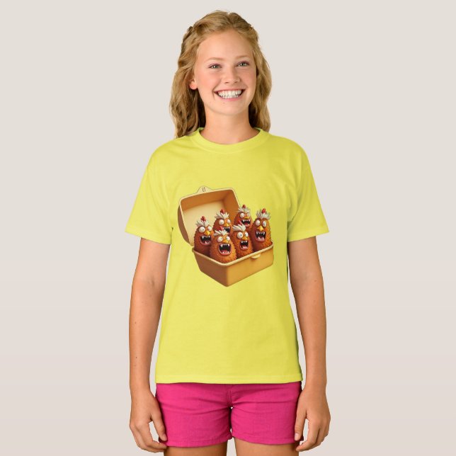 Camiseta Comida Monstros MAU CHICKEN NUGGGETS (Frente Completa)
