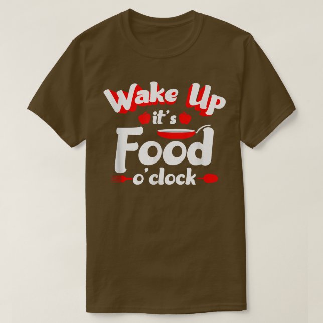 Camiseta Comida O Clock Cook Gripe Chef Cozinhar Lover (Frente do Design)