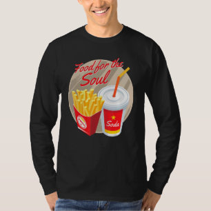 Camiseta Comida Para Soda De Alma E Comidas De Lixo