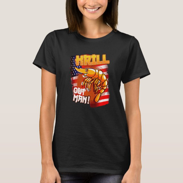Camiseta Comida Piada Ruim Krill Fora Frutos do Mar Pesca B (Frente)