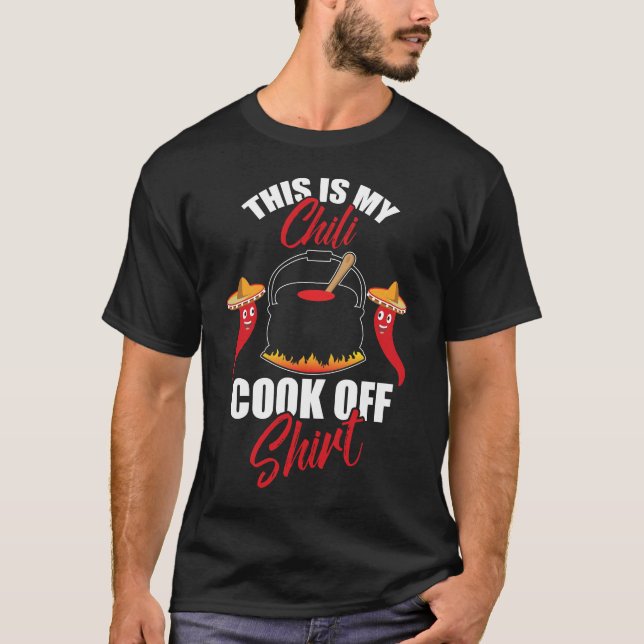 Camiseta Comida picante Este é meu Chili Cook Off (Frente)