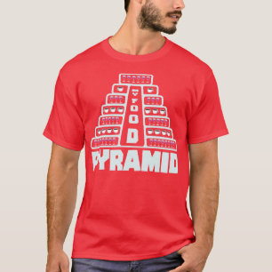 Camiseta Comida Pirâmide Bebendo de Vinho de Café