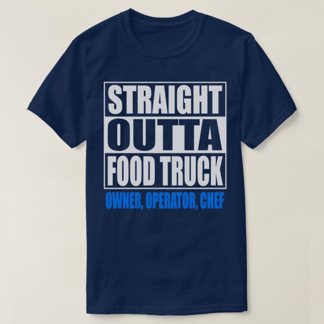 Camiseta Comida Proprietário do Caminhão Operador Chef Ofer (Frente do Design)