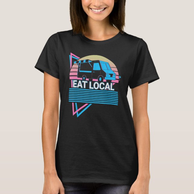 Camiseta Comida Proprietário do Caminhão - Trazer Comer Loc (Frente)