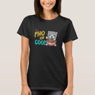 Camiseta Comida Pun Bom Gato Comida Vietnamita Pho Bowl Asi