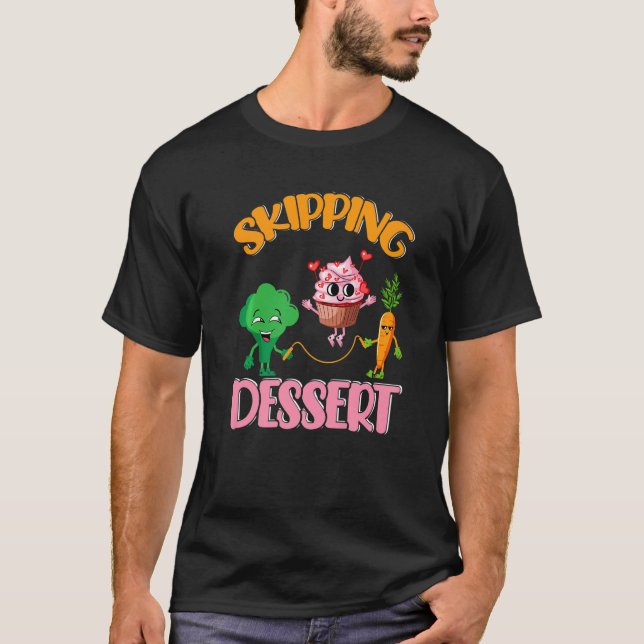 Camiseta Comida Pun Broccoli Cupcake de Cenoura (Frente)
