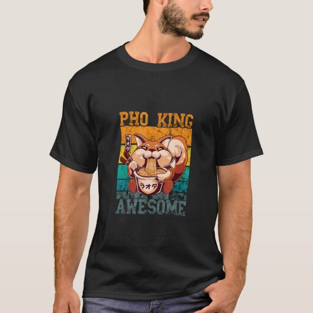 Camiseta Comida Pun Pho King Squirrel Asian Noodle Pho B (Frente)