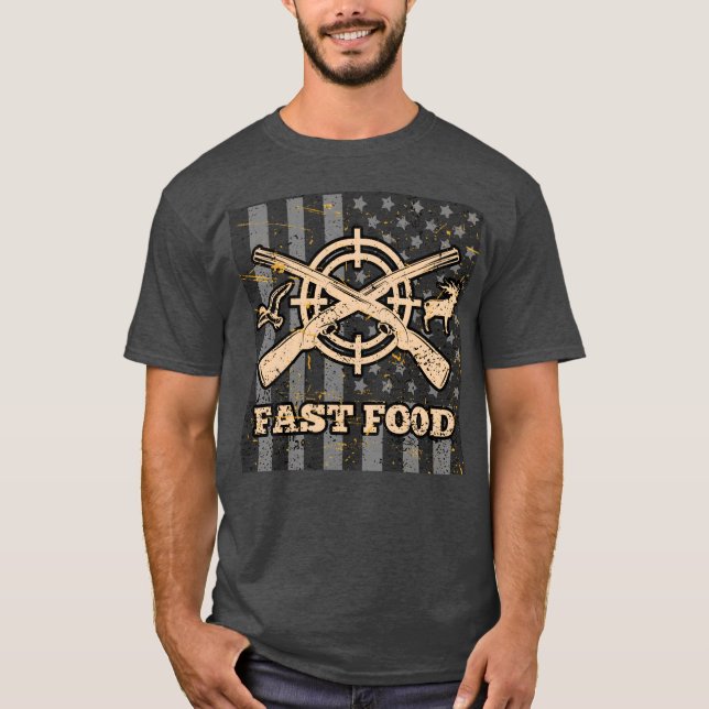 Camiseta Comida rápida caça vintage (Frente)