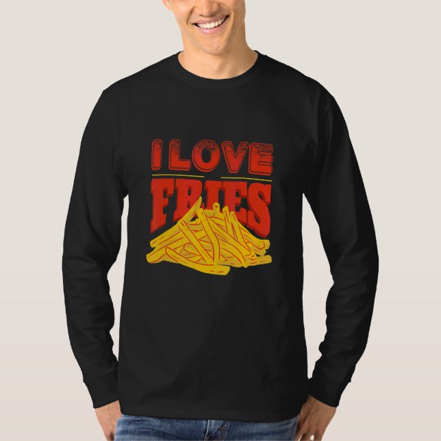 Camiseta Comida Rápida Chips Junkie Red White Diversão (Frente)