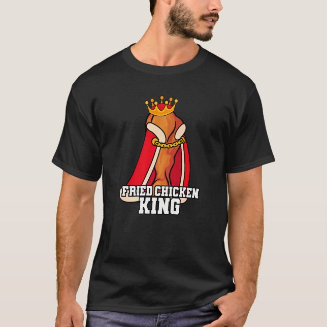 Camiseta Comida Rápida de Comida Seca Rei Galinha (Frente)