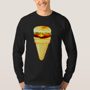 Camiseta Comida Rápida E Coleta De Sorvetes Do Sorvete De B