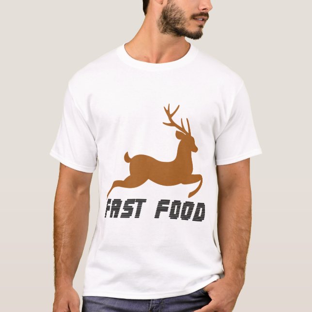 Camiseta Comida Rápida: O Drive-Thru Original do Caçador (Frente)