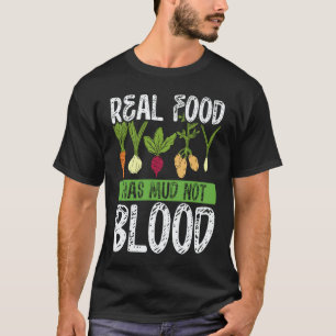 Camiseta Comida Real Tem Lama Não Veganismo Sangue