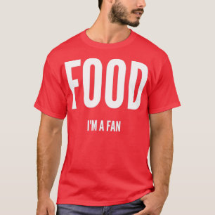 Camiseta Comida, Sou Um Ventilador Que Adoro Comida VNeck
