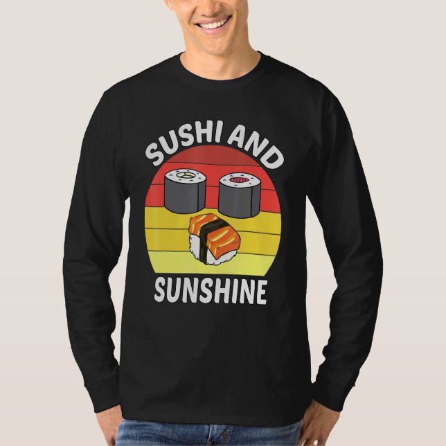 Camiseta Comida Sushi e Sunshine no Japão (Frente)