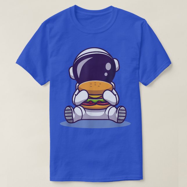 Camiseta Comida T- Espaço de Cartoon de Burger Astronauta G (Frente do Design)