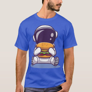 Camiseta Comida T- Espaço de Cartoon de Burger Astronauta G