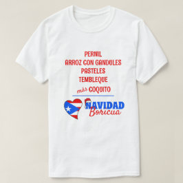 Camiseta Comida tradicional de Natal da Navidad Boricua esp