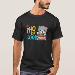 Camiseta Comida Trocadilho Gato Bom Comida Vietnamita Tigel