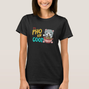 Camiseta Comida Trocadilho Gato Bom Comida Vietnamita Tigel