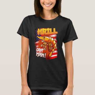 Camiseta Comida Trocadilho Krill Fora Homem Frutos do Mar P