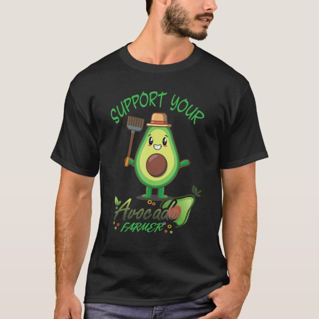 Camiseta Comida Vegana E Abacate Ou Produtor De Abacate (Frente)