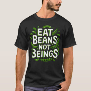 Camiseta comida vegana natureza plantas feijão engraçado